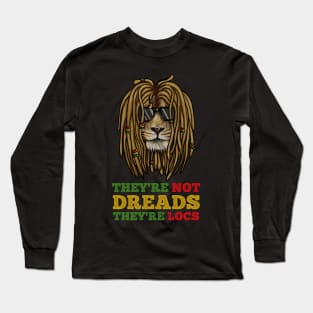 African Rasta Lion, Deadlocks, Jamaica Long Sleeve T-Shirt